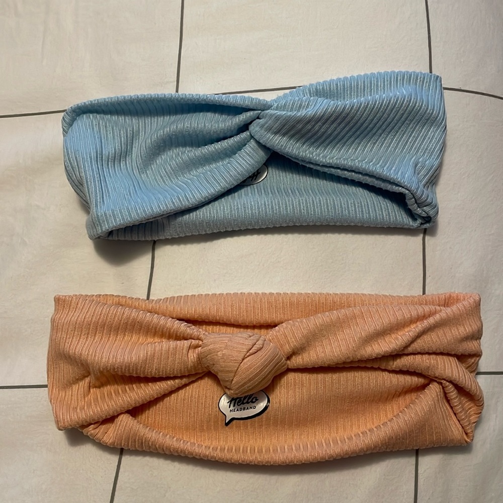 Hello headbands ribbed NWOT